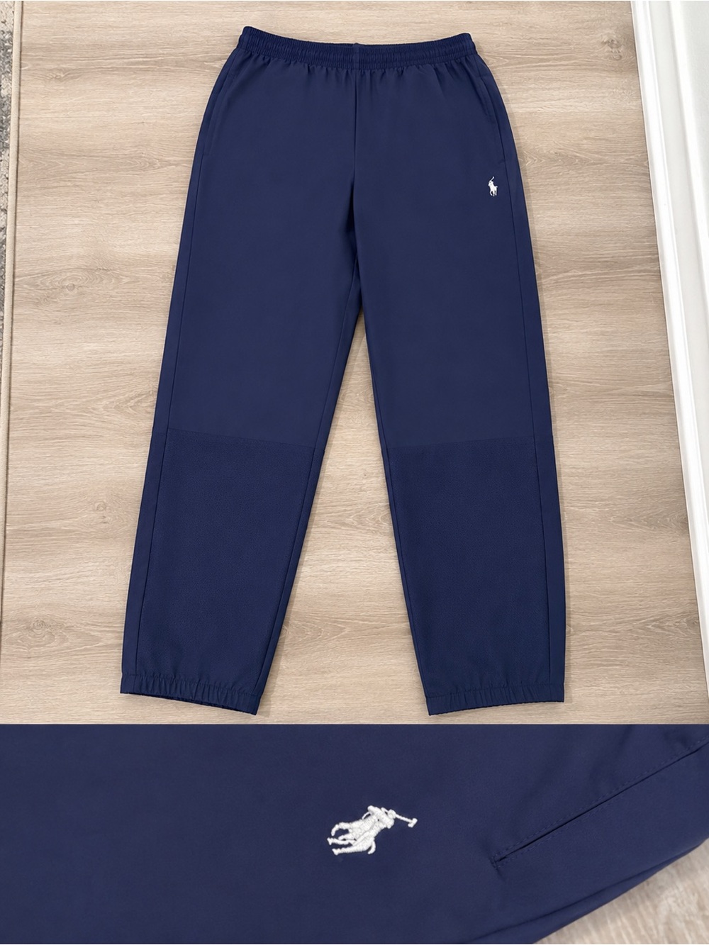 Ralph Lauren Navy Jogger Sweatpants with White Polo Emblem